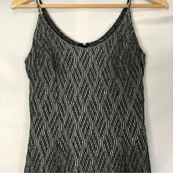 Scott McClintock Vintage Silver Maxi Formal Gown 4 - Picture 3 of 6